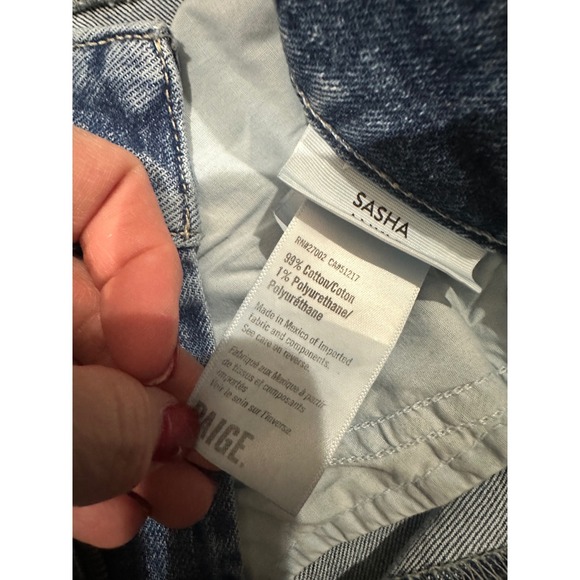 New PAIGE Sasha Ankle High Rise Wide Leg Jeans Vintage Wash Walk of Fame 29 - Picture 6 of 11